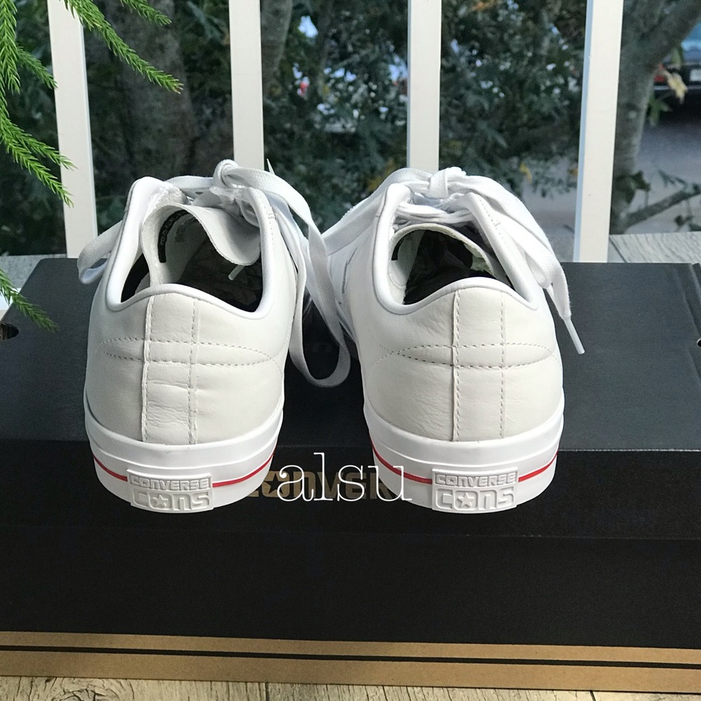 Converse One Star ⭐️ Pro Ox White Red M AUTHENTIC - Picture 6 of 8